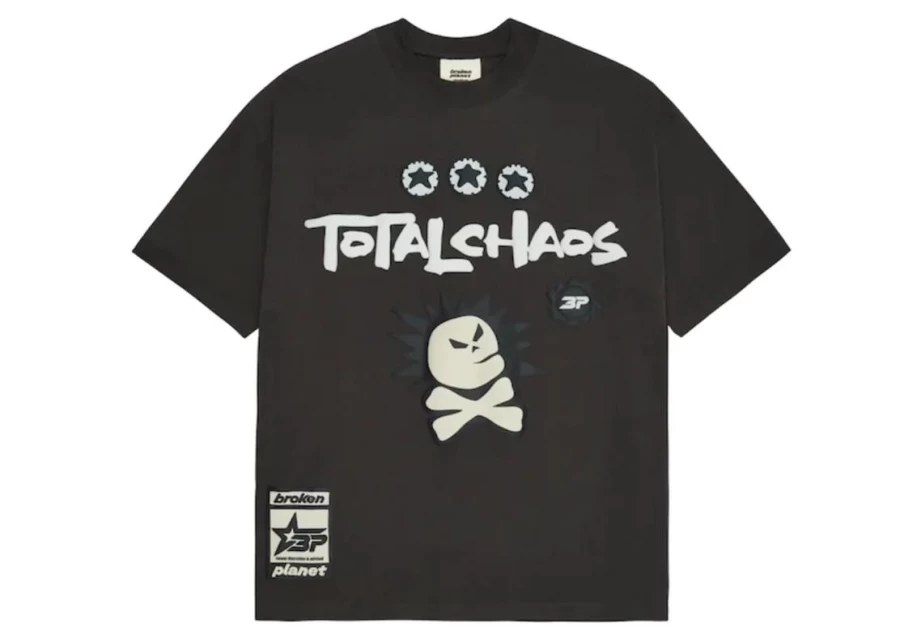 Broken Planet Market Unisex 'Total Chaos' Black T-Shirt - Streetwear Essential