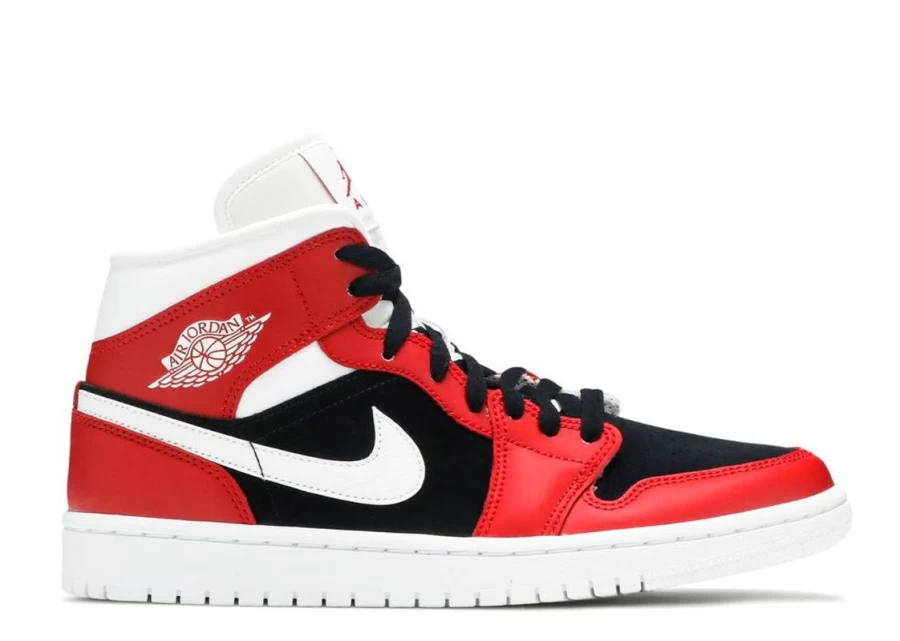 Air Jordan 1 Mid Women's Sneakers 'Gym Red Black' - Official Nike Release