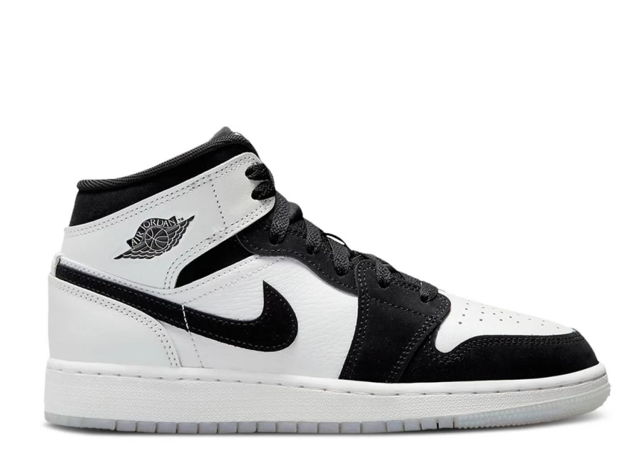 Air Jordan 1 Mid SE 'Diamond' Kids GS Basketball Shoes