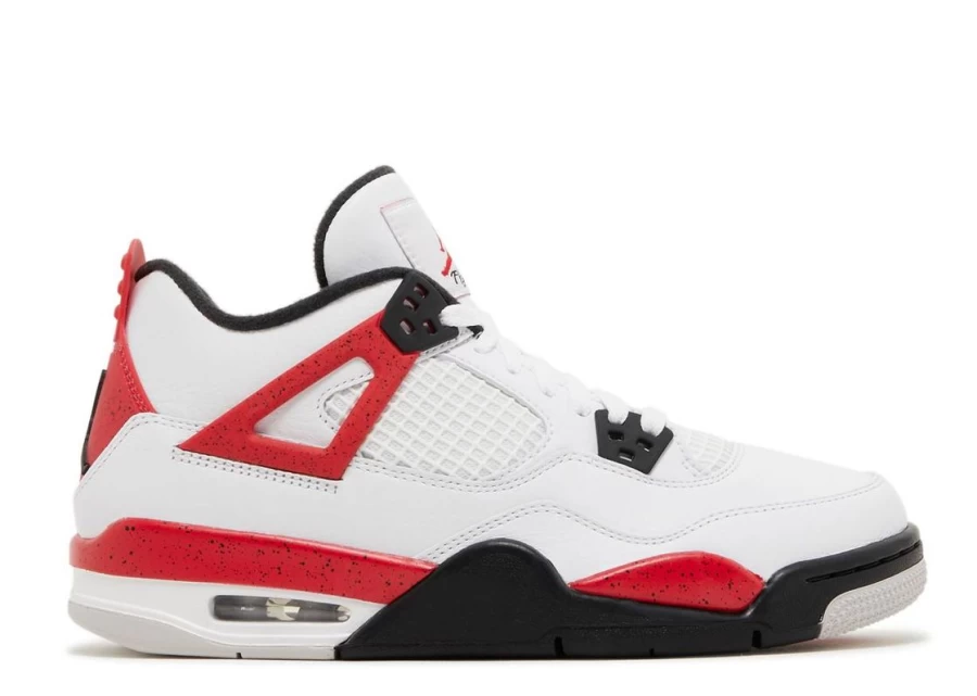Air Jordan 4 Retro 'Red Cement' Kids GS Basketball Shoes