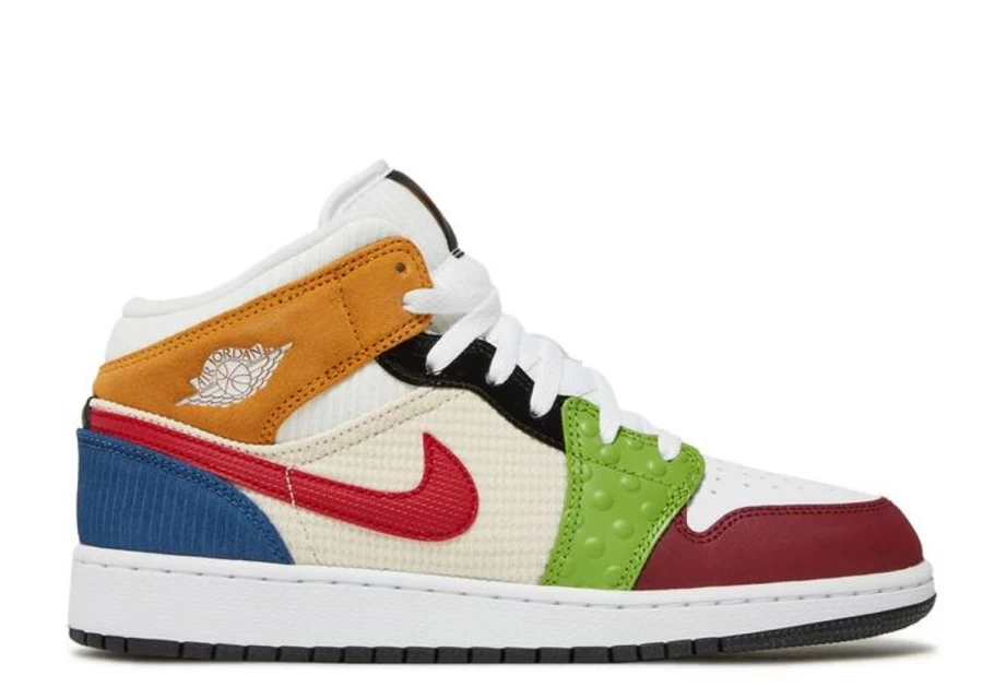 Air Jordan 1 Mid SE 'Messy Room' Kids GS Sneakers - Basketball Shoes for Boys & Girls