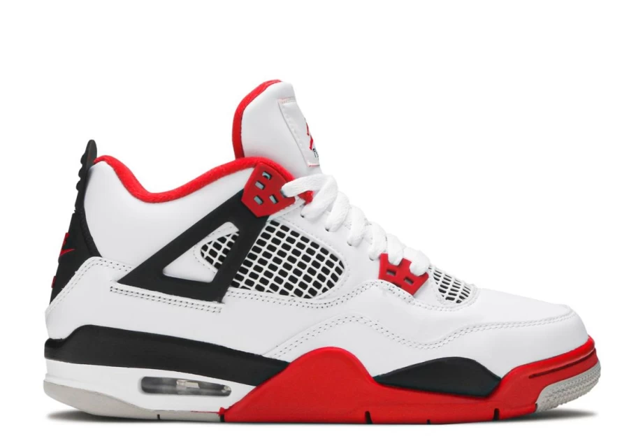 Air Jordan 4 Retro Fire Red GS Kids' Basketball Shoes