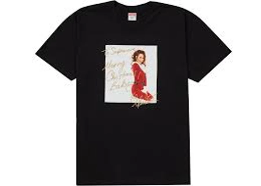 Supreme X Mariah Carey Unisex Black T-Shirt - Limited Edition Collaboration Tee