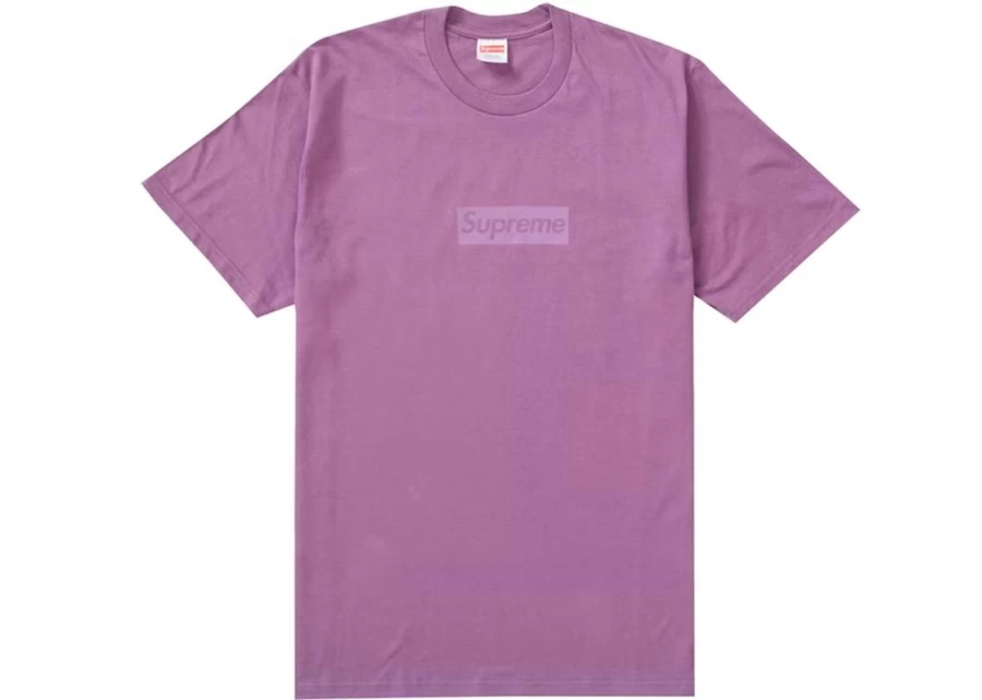 Supreme Unisex Box Logo T-Shirt in Dusty Purple | Classic Streetwear Tee