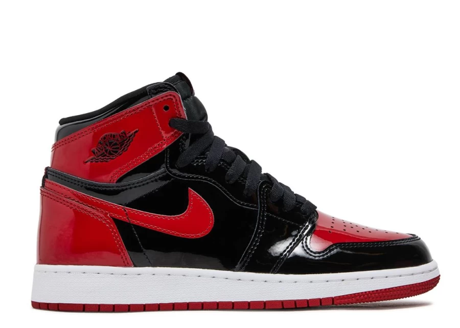 Air Jordan 1 Retro High OG 'Patent Bred' GS Kids Basketball Shoes