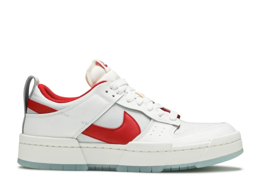 Nike Dunk Low Disrupt Women's Sneakers in White and Gym Red