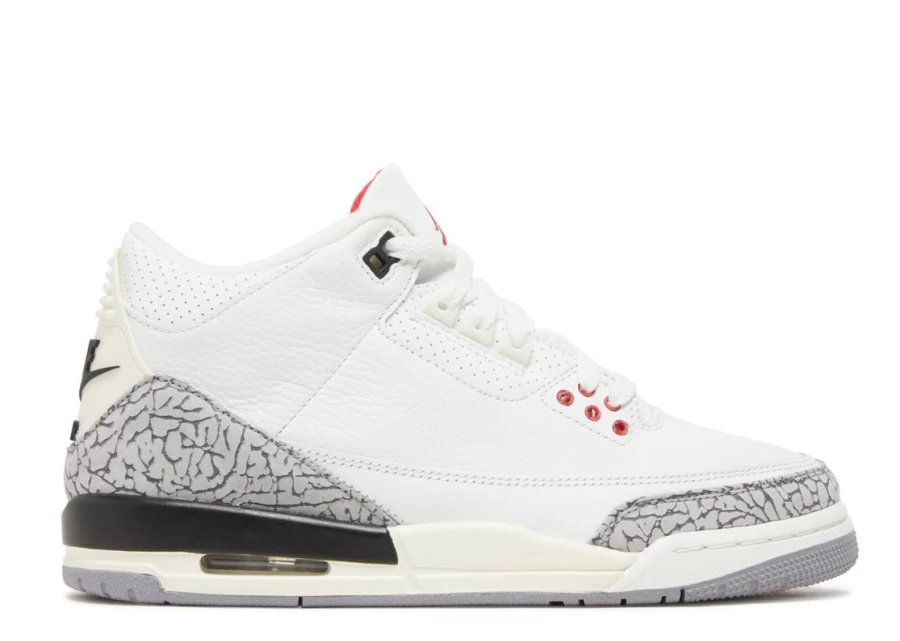 Air Jordan 3 Retro 'White Cement Reimagined' Kids GS Basketball Shoes