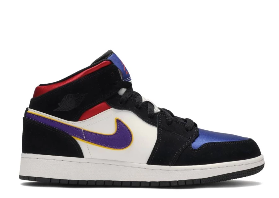 Air Jordan 1 Mid 'Rivals' Kids' Basketball Shoes (GS) - Official Release