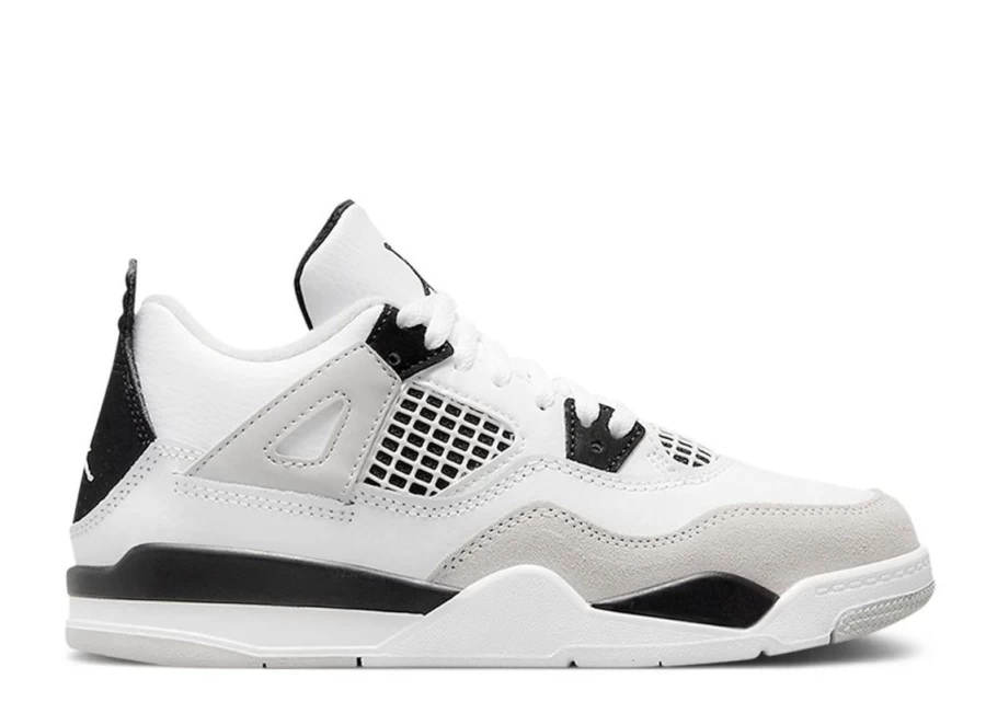 Air Jordan 4 Retro 'Military Black' Kids (PS) Basketball Shoes