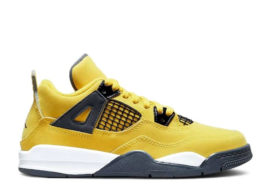 Air Jordan 4 Retro 'Lightning' Kids' Basketball Shoes (PS) - Official Release
