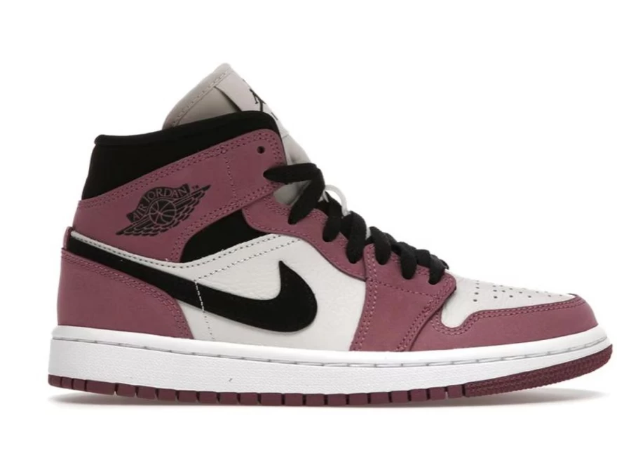 Nike Air Jordan 1 Mid SE Women's Sneakers 'Light Mulberry' - Women's Basketball Shoes