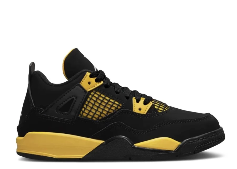Air Jordan 4 Retro 'Thunder' Kids' Basketball Shoes (PS) - Official Release
