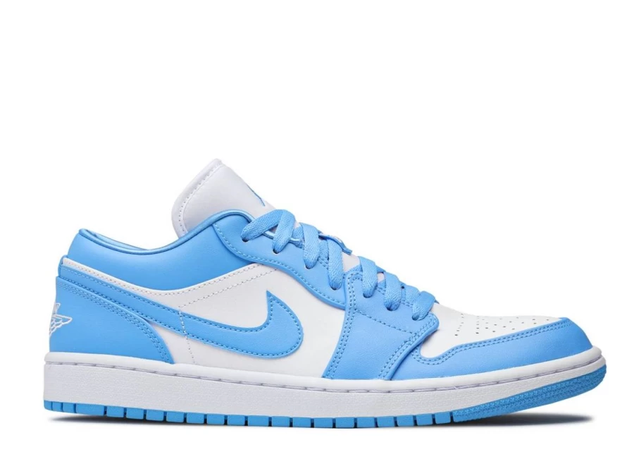 Air Jordan 1 Low 'UNC' Women's Sneakers - Classic Blue & White Style