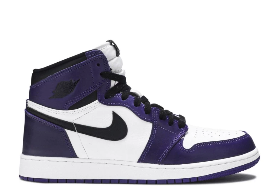 Air Jordan 1 Retro High OG 'Court Purple' Kids GS Basketball Shoes
