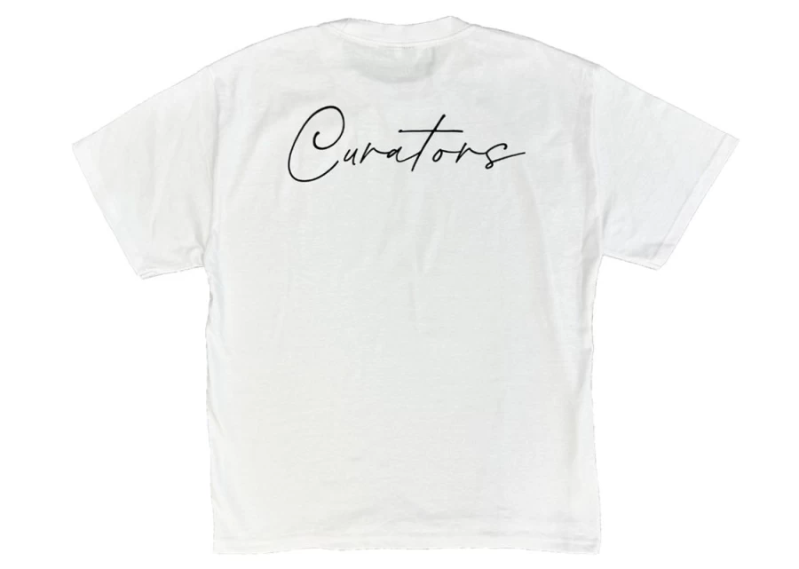 Curators Unisex White Cotton T-Shirt - Classic Fit Casual Tee