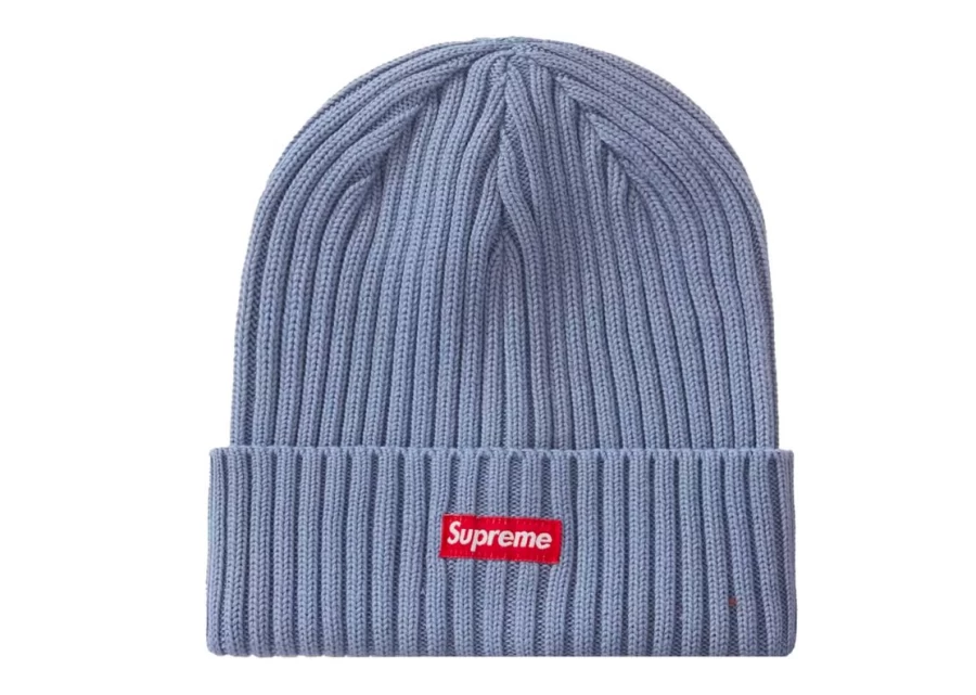 Supreme Unisex Slate Overdyed Ribbed Beanie Hat for Men and Women