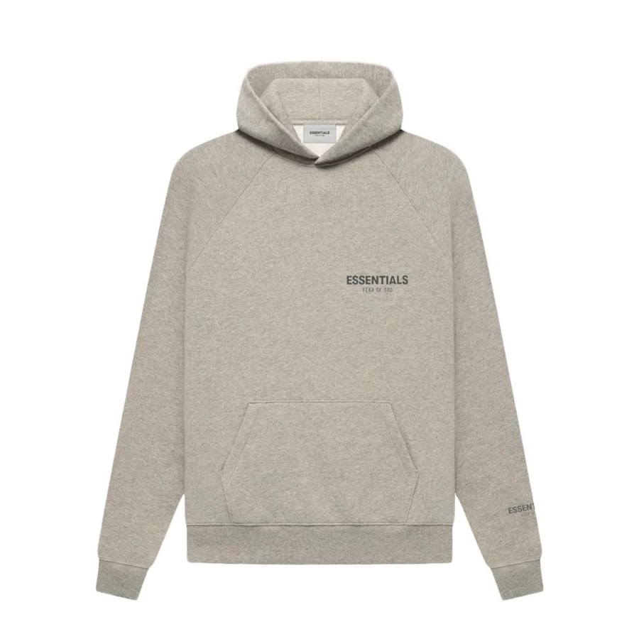 Essentials Fear Of God Unisex Heather Oatmeal Hoodie 'Summer Core' Pullover Sweatshirt