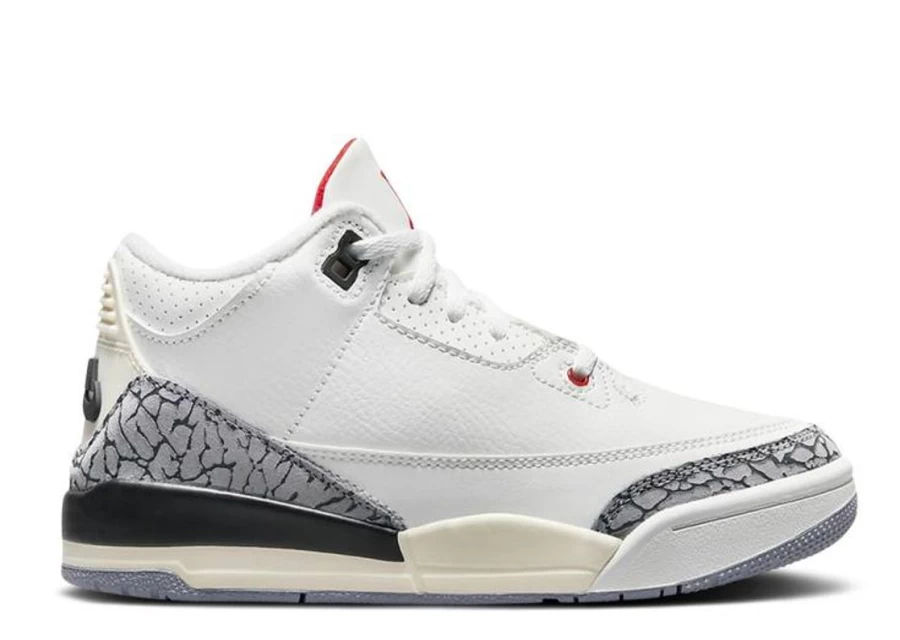 Air Jordan 3 Retro 'White Cement Reimagined' Kids (PS) - Official Nike Sneakers for Boys & Girls