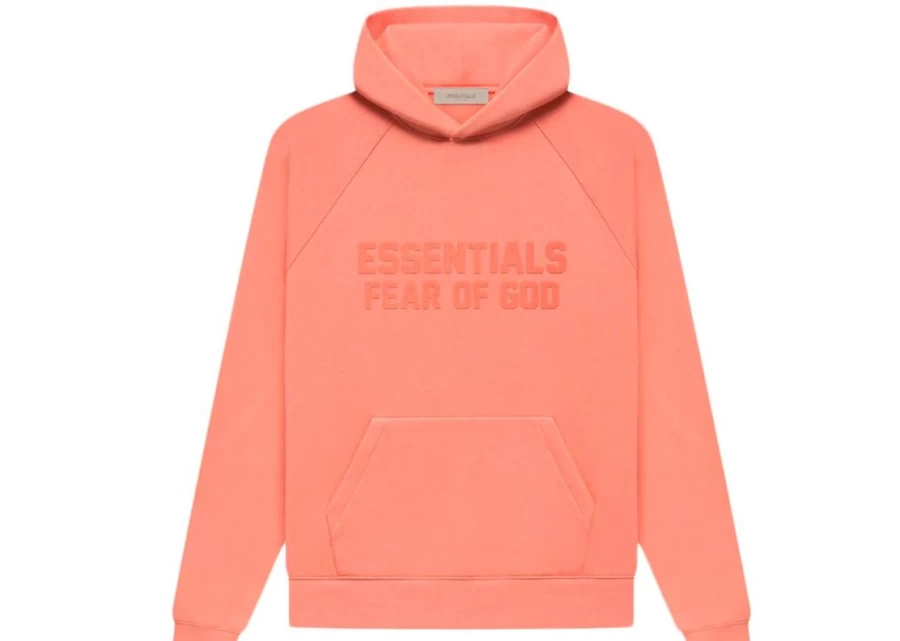Essentials Unisex Coral Hoodie - Comfortable Cotton Pullover Sweatshirt