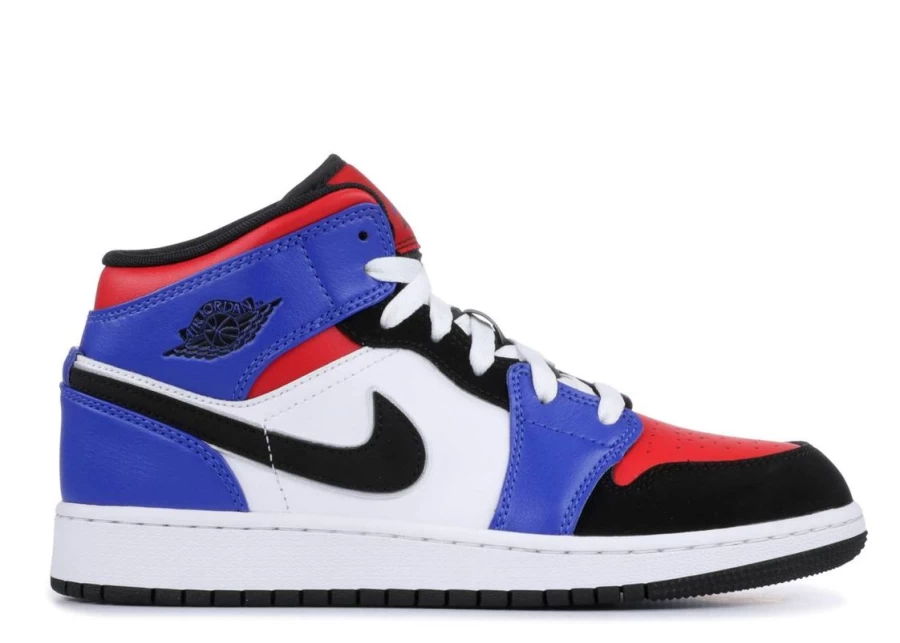 Air Jordan 1 Mid 'Top 3' GS Kids Basketball Shoes - Original Colorway